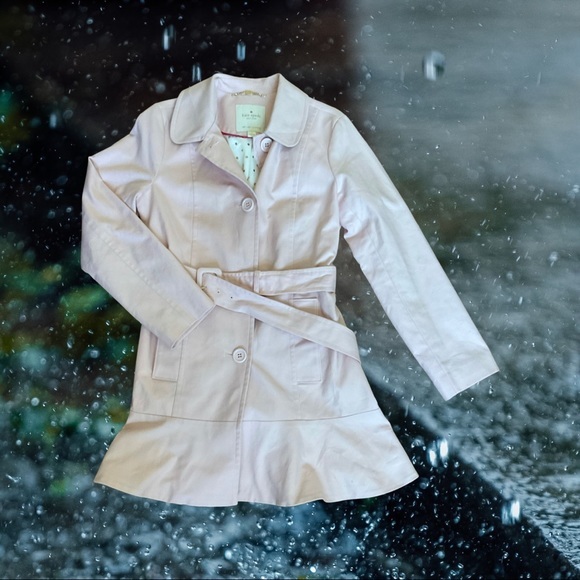 🔥WOW🔥 Kate Spade Flounced Hem Trench Coat Small